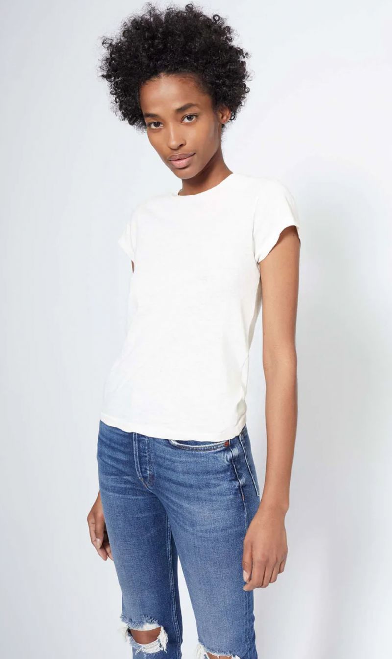 RE/DONE | 60s Slim Tee - Vintage White sold by Sister & Co