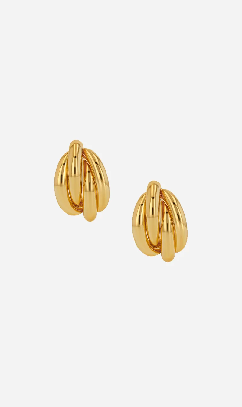 Anine Bing | Knot Earrings - Gold sold by Sister & Co