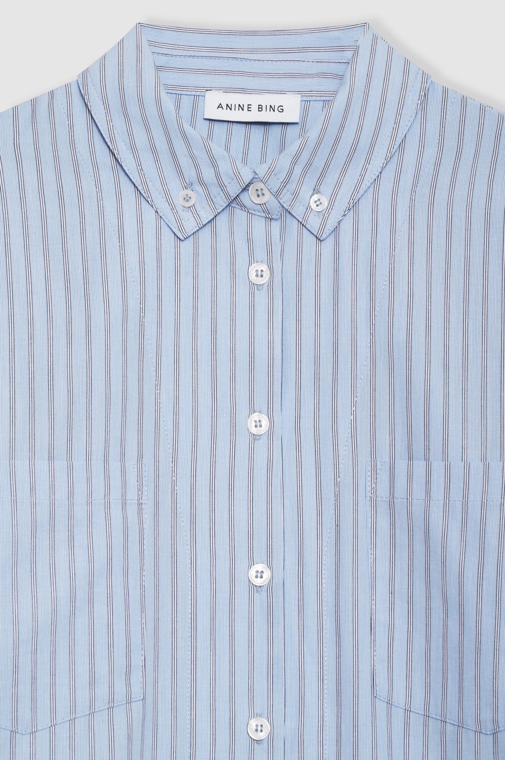 Anine Bing | Catherine Shirt - Blue & White Stripe sold by Sister & Co product image thumbnail 3