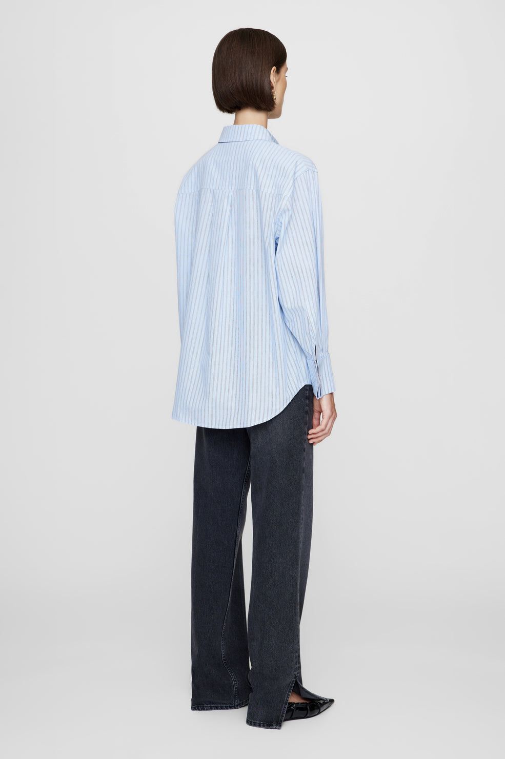 Anine Bing | Catherine Shirt - Blue & White Stripe sold by Sister & Co product image thumbnail 4