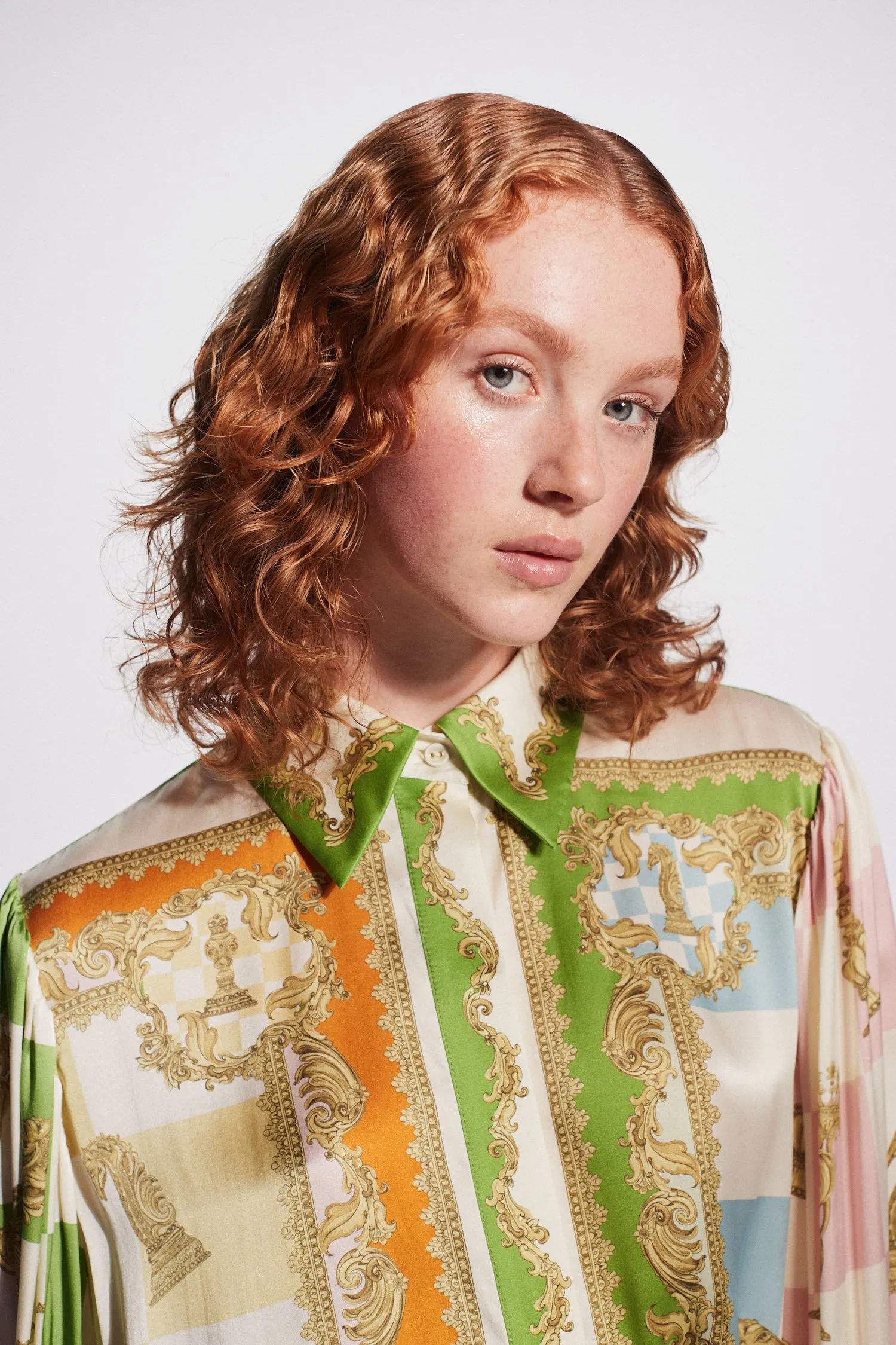 ALEMAIS | Checkmate Silk Shirtdress - Print sold by Sister & Co product image thumbnail 5