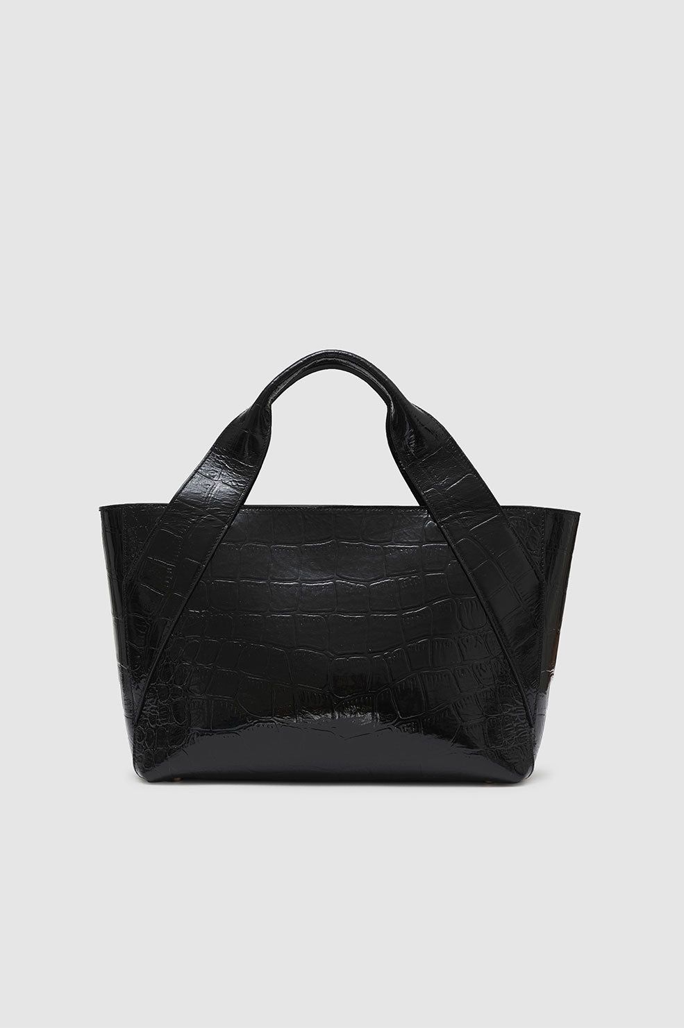 Anine Bing | Maya Tote - Black Oversized Embossed | Parallel