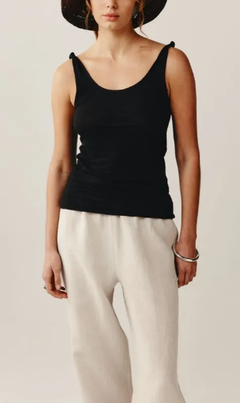 Marle | Almeta Singlet - Black sold by Sister & Co