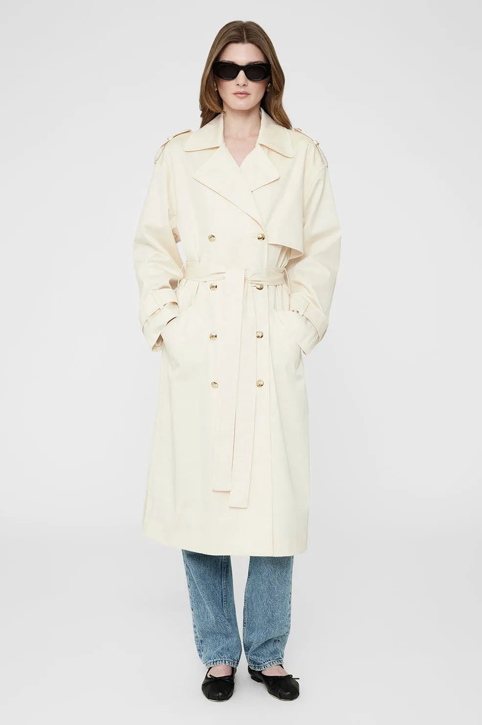 Anine Bing | Layton Trench - Cream sold by Sister & Co product image thumbnail 2
