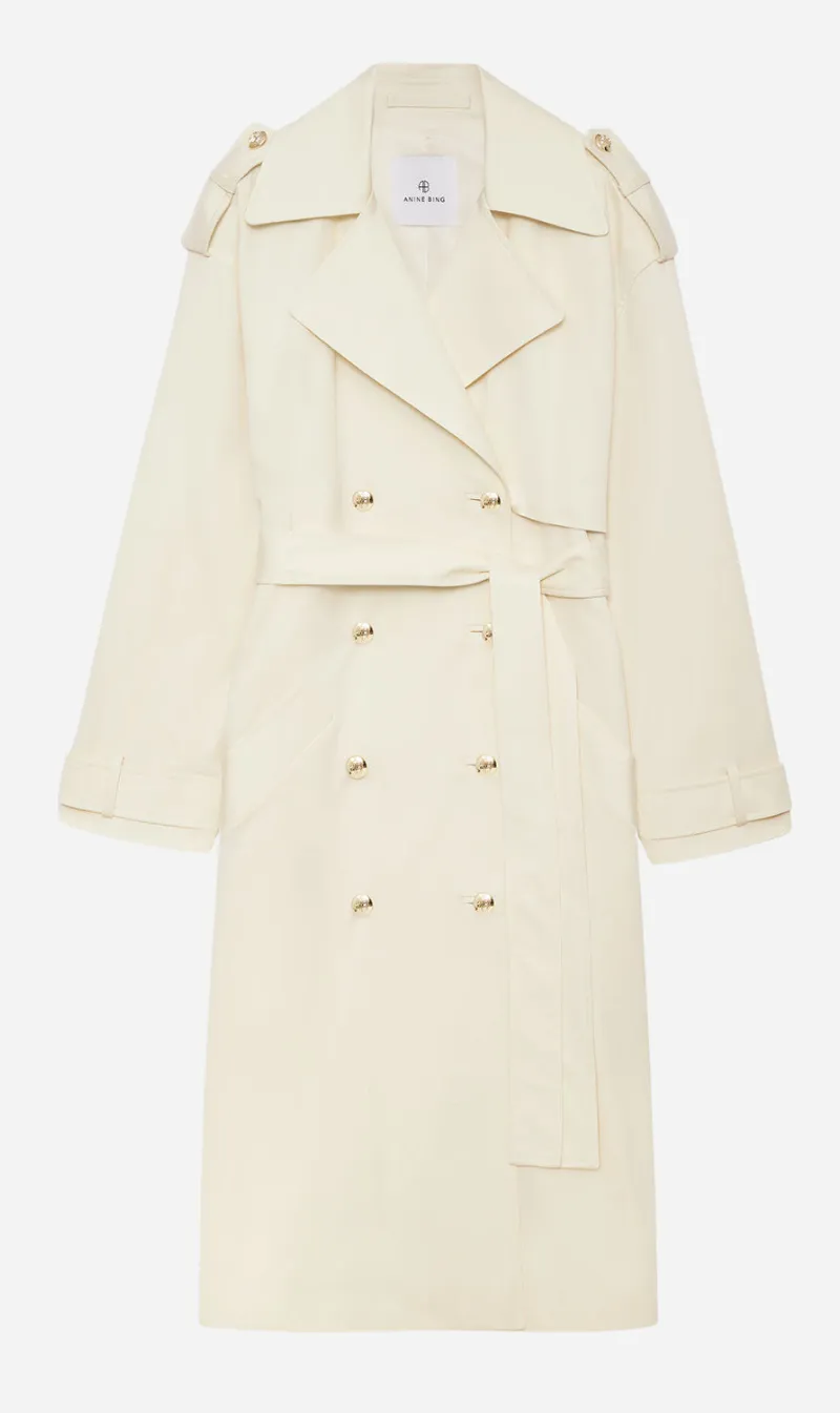 Anine Bing | Layton Trench - Cream sold by Sister & Co