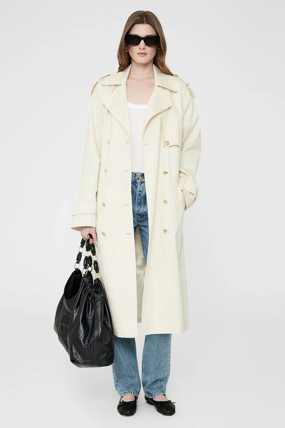Anine Bing | Layton Trench - Cream sold by Sister & Co product image thumbnail 4