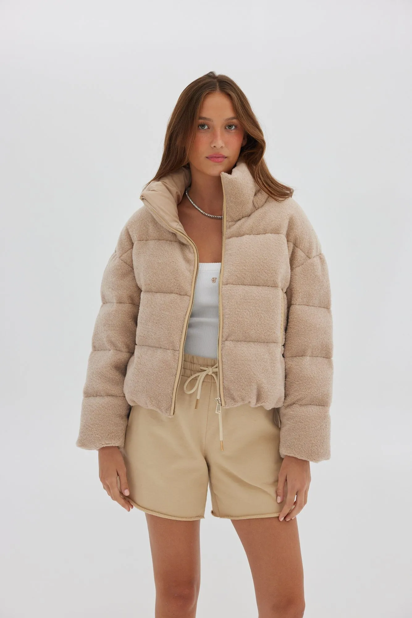 Toast Society | Faux Fur Puffer - Tan sold by Sister & Co product image thumbnail 2