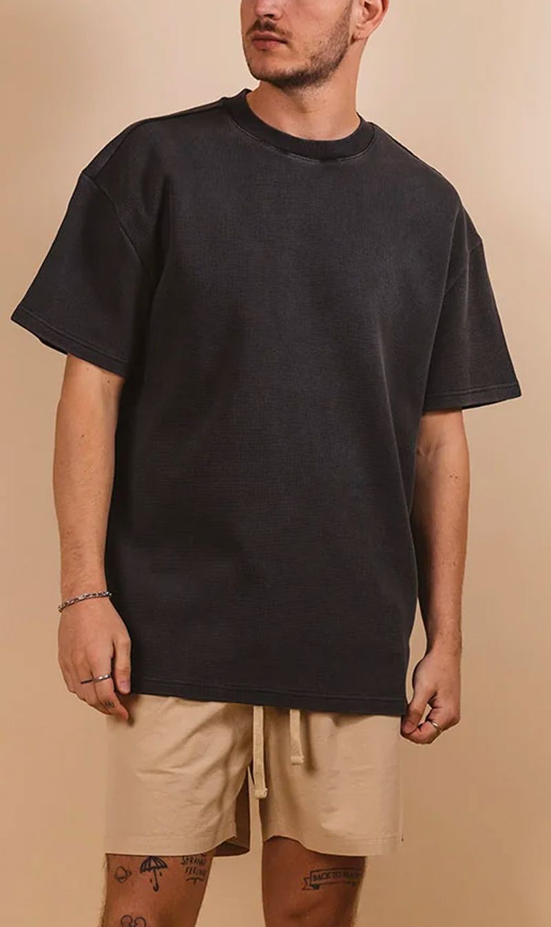 Kore Studios | Offside Waffle Tee - Charcoal sold by Sister & Co