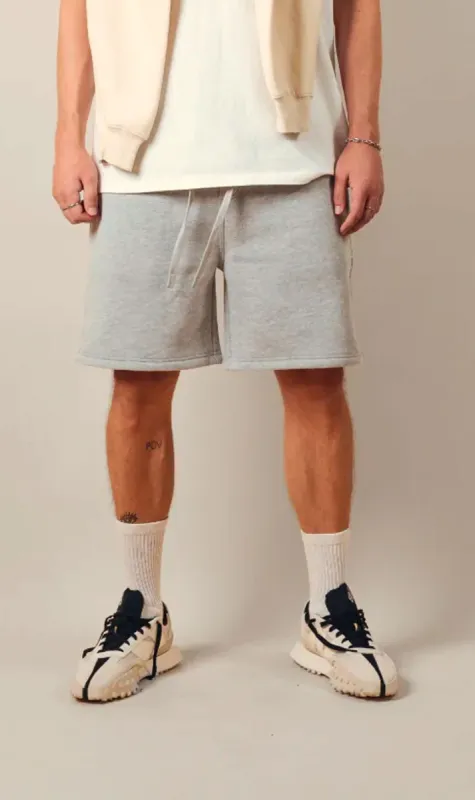 Kore Studios | Baller Track Short - Grey Marl made by Sisters & Co