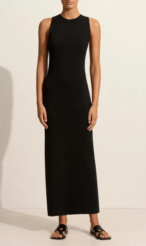 Matteau | Open Back Knit Dress - Black made by Matteau