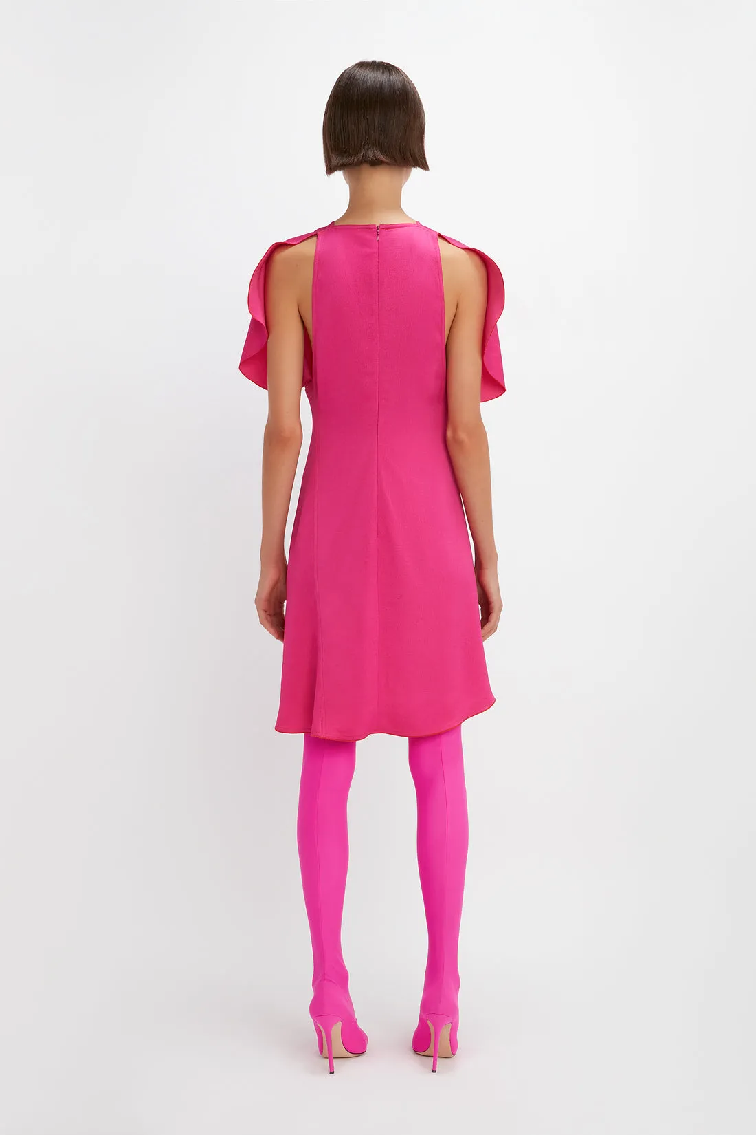 Victoria Beckham | Cap Sleeve Mini Dress - Fuchsia sold by Sister & Co product image thumbnail 4