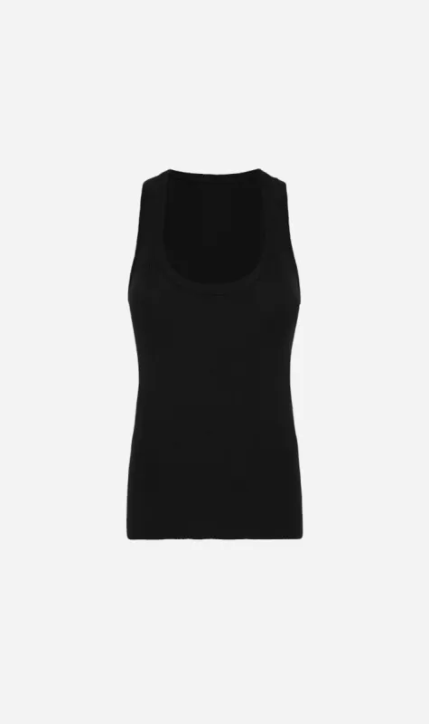 Matteau | Ribbed Tank - Black sold by Sister & Co