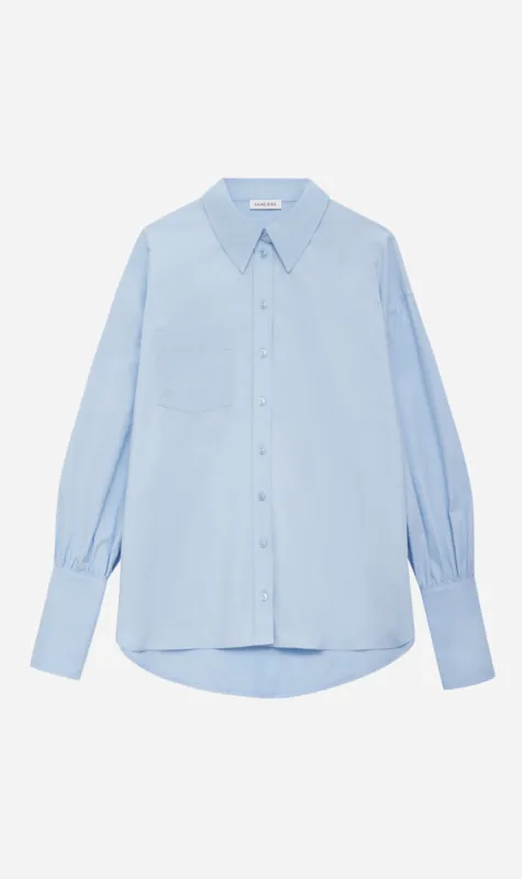 Anine Bing | Maxine Shirt - Blue sold by Sister & Co