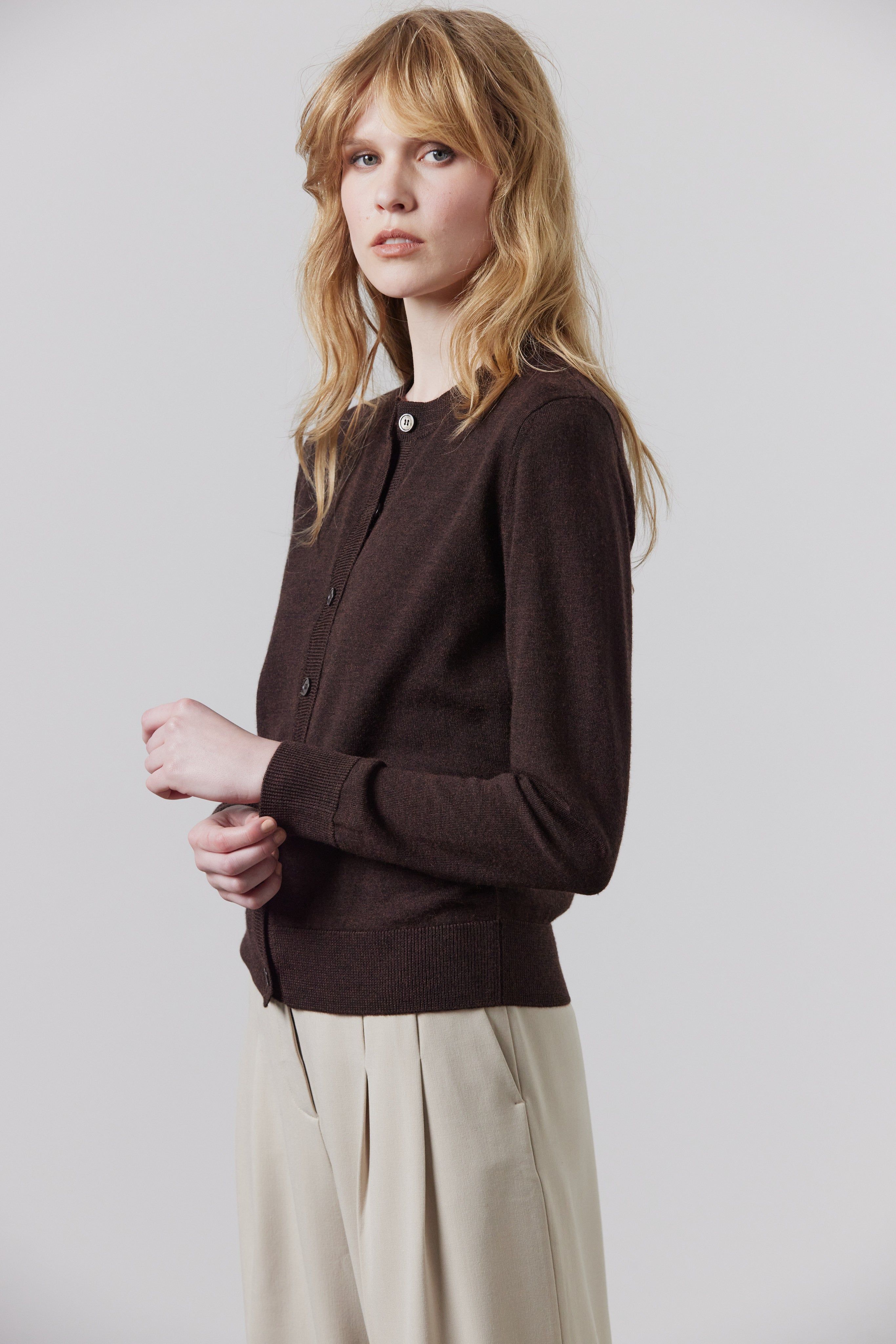 Laing | Sylvia Merino Cardigan - Americano sold by Sister & Co product image thumbnail 2
