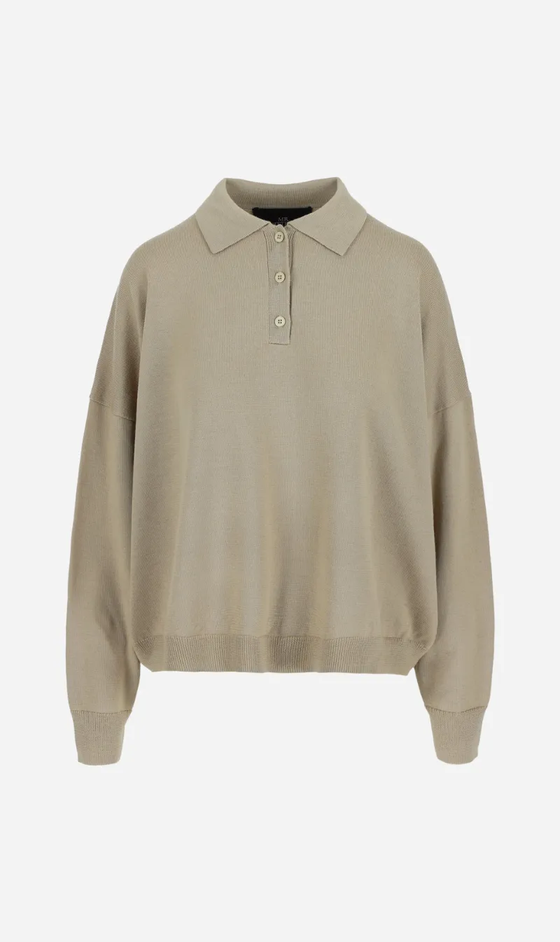 Mr Mittens | Buttoned Polo - Nougat sold by Sister & Co