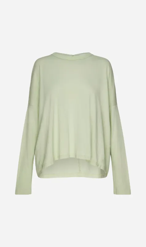 Bassike | Slouch Circle Long Sleeve T.Shirt - Light Mint sold by Sister & Co