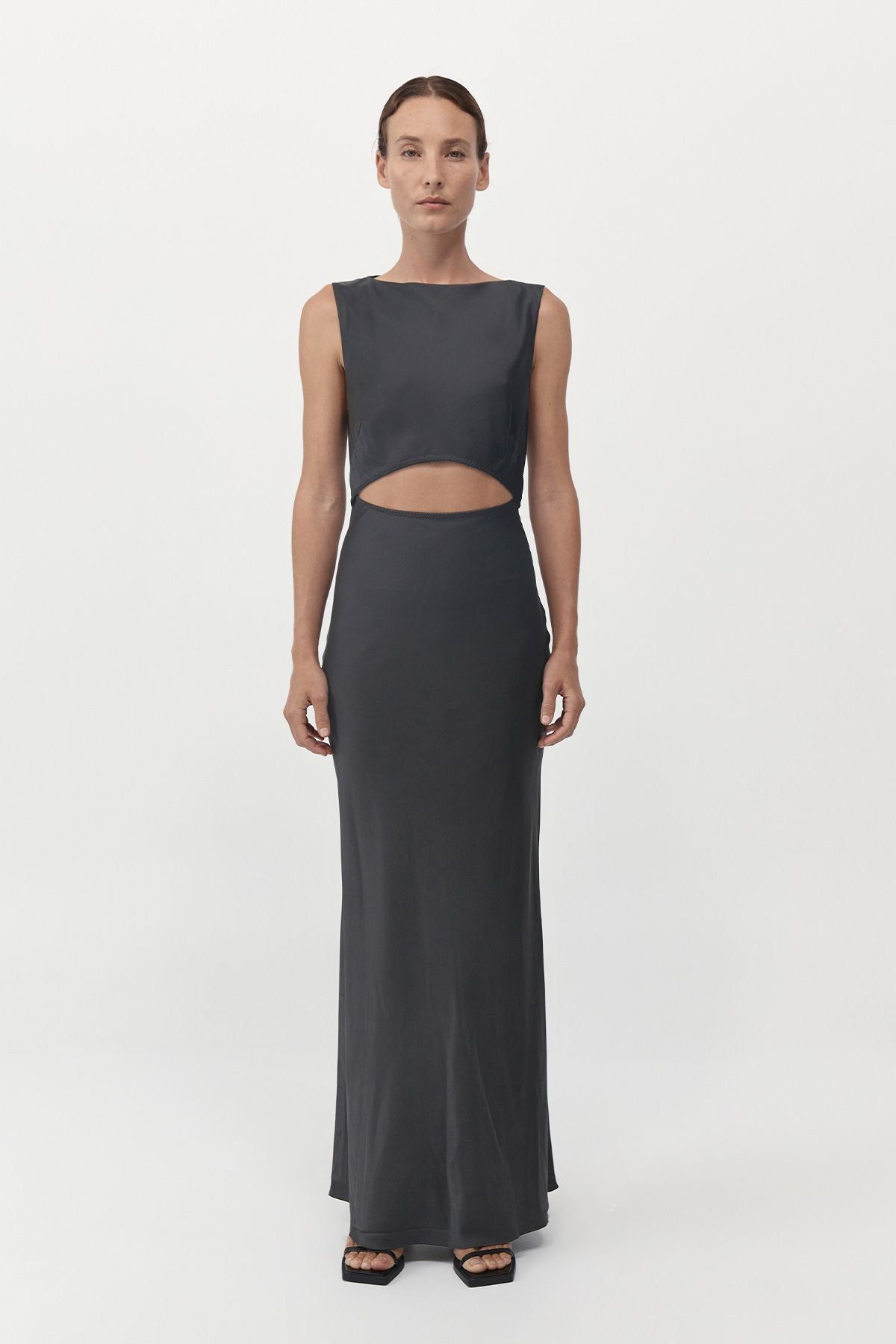 St Agni | Soft Silk Cut Out Dress - Washed Black sold by Sister & Co product image thumbnail 3