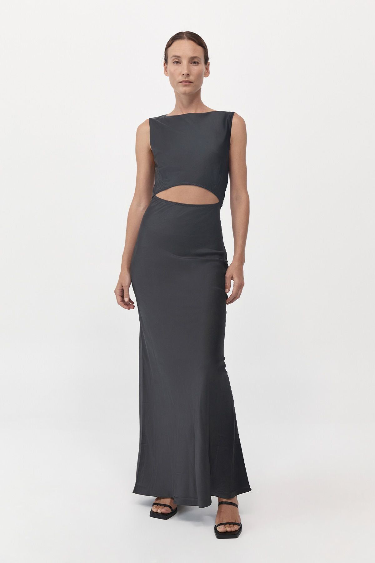 St Agni | Soft Silk Cut Out Dress - Washed Black sold by Sister & Co product image thumbnail 2