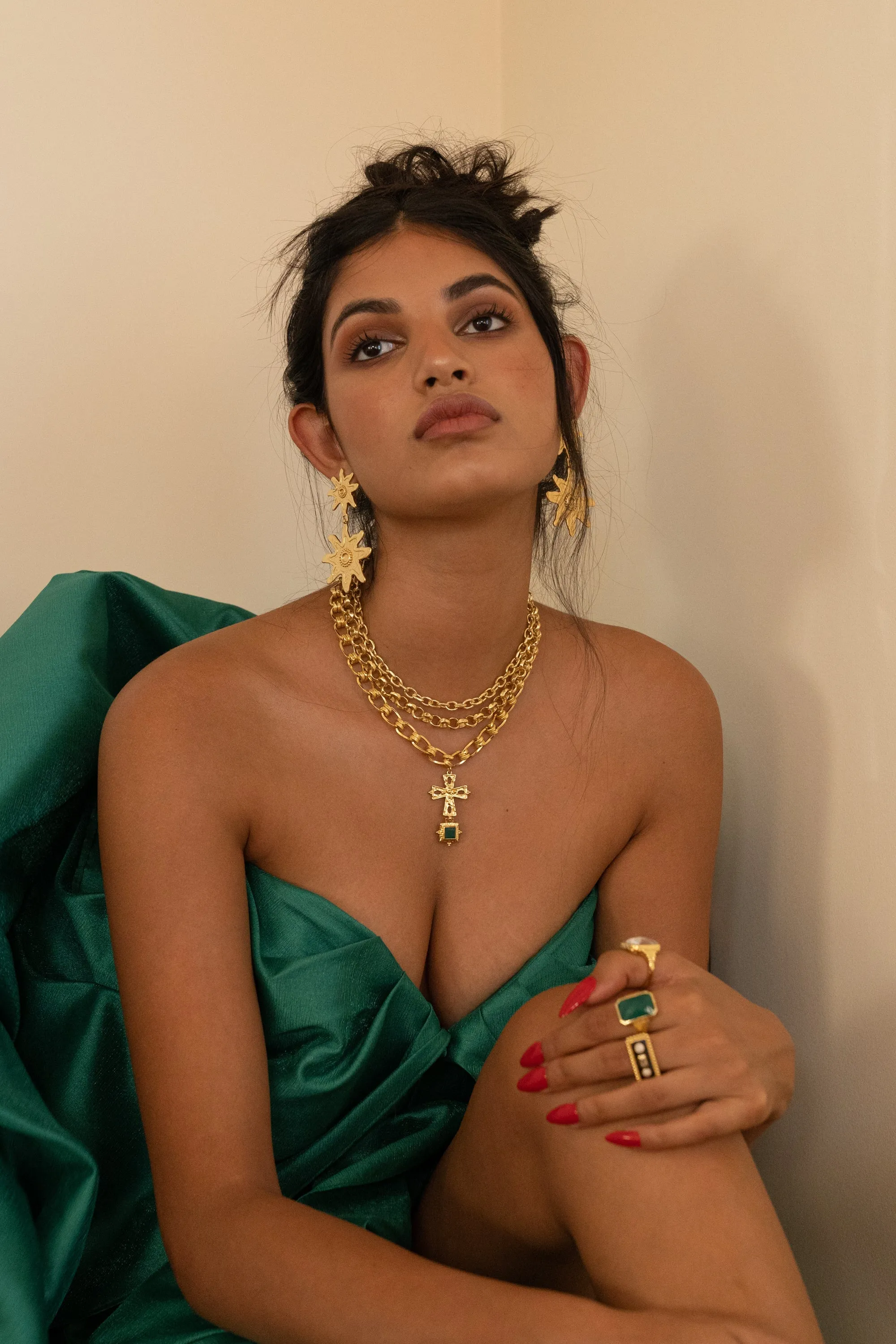 Mountain & Moon | Simone Ring - Green Onyx sold by Sister & Co product image thumbnail 3