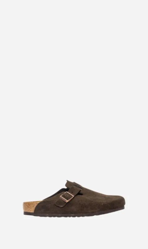 Birkenstock | Boston Soft Footbed Suede Regular - Mocha sold by Sister & Co