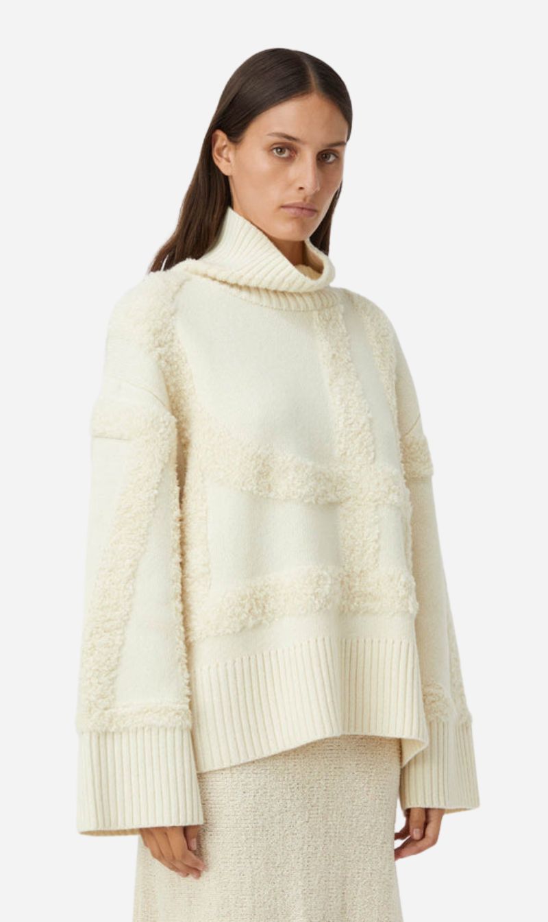 Camilla And Marc | Obsidian Turtleneck Jumper - Shearling | Parallel