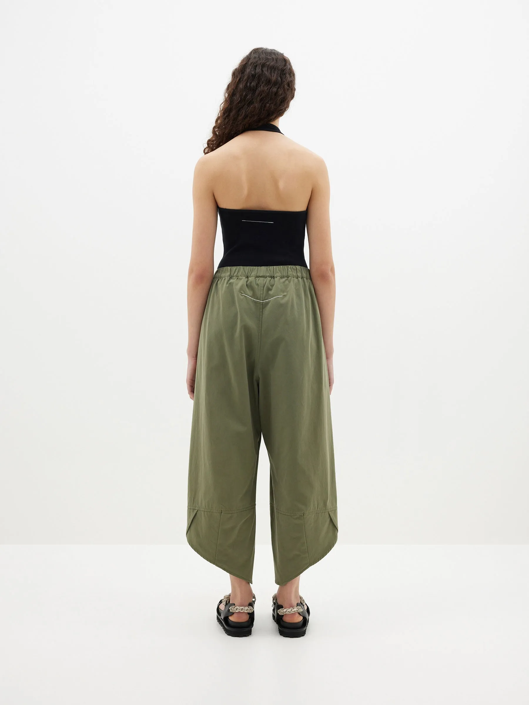 Bassike | Canvas Split Hem Pant - Khaki sold by Sister & Co product image thumbnail 3