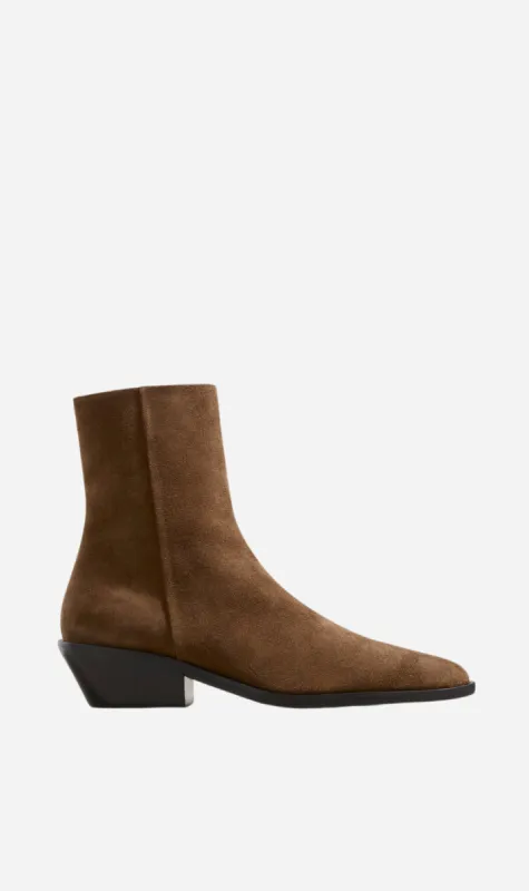 A.Emery | The Hudson Boot - Nutmeg Suede sold by Sisters & Co