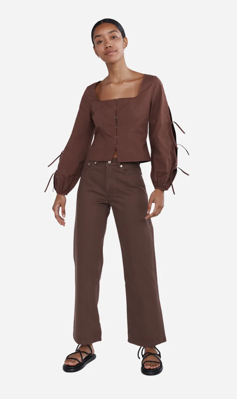 Marle | Wide Leg Jean - Washed Plum sold by Sister & Co