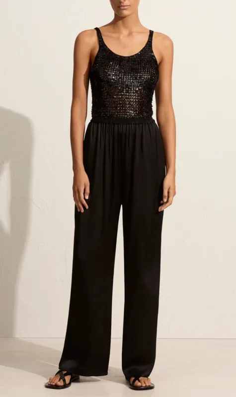 Matteau | Relaxed Satin Pant - Black sold by Sister & Co