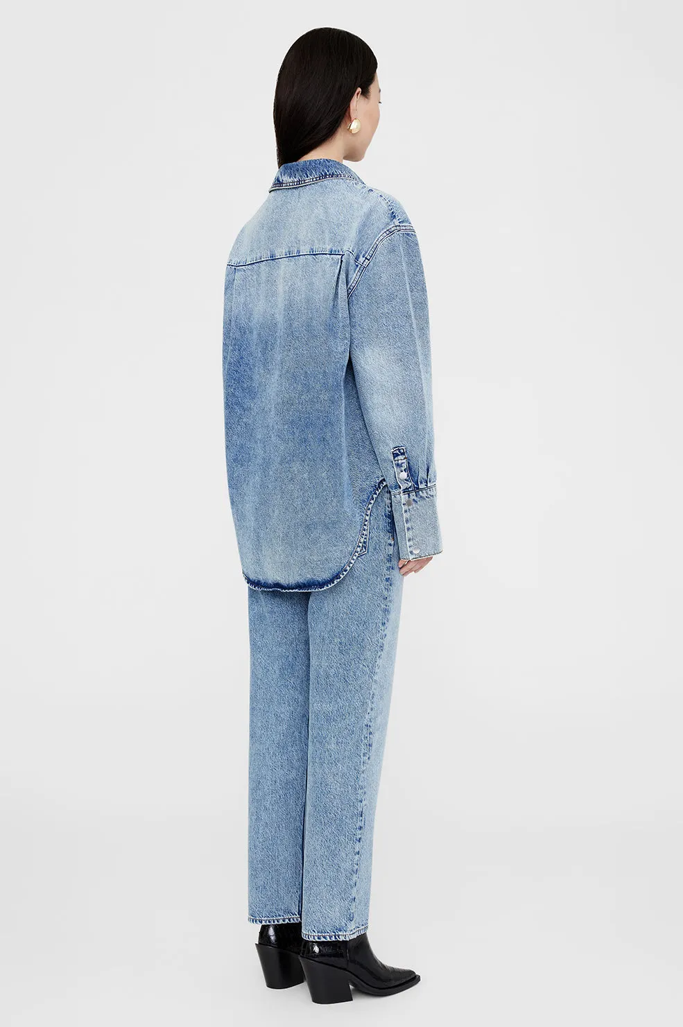 Anine Bing | Dante Shirt - Vintage Indigo Denim sold by Sister & Co product image thumbnail 5