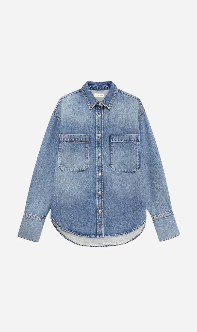 Anine Bing | Dante Shirt - Vintage Indigo Denim sold by Sister & Co