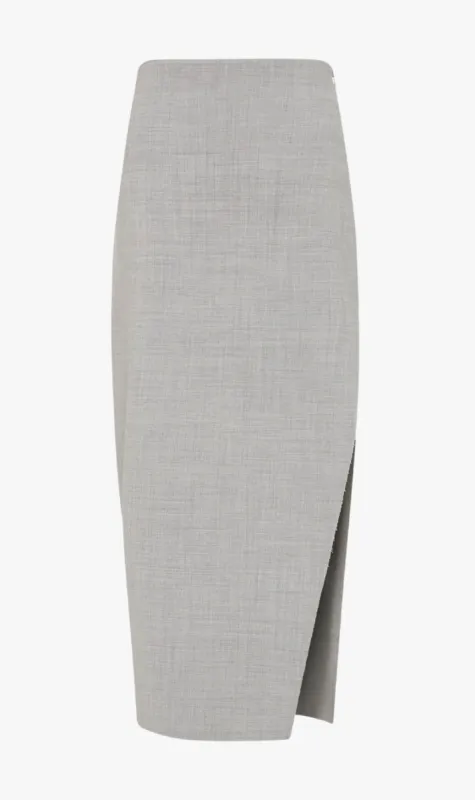 St Agni | Raw Hem Midi Skirt - Grey Heather sold by Sister & Co