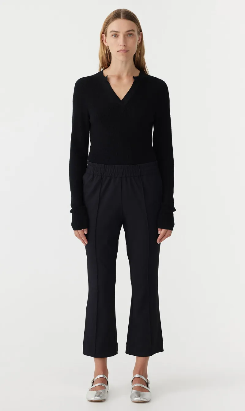 Bassike | Twill Flared Pant - Black sold by Sister & Co