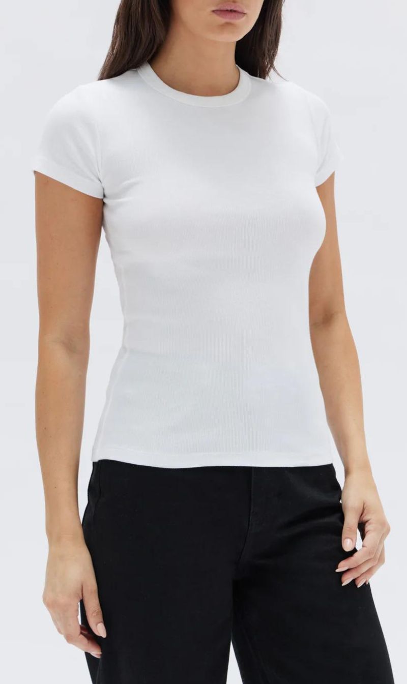 Assembly Label | Ciel Rib Tee - White sold by Sister & Co