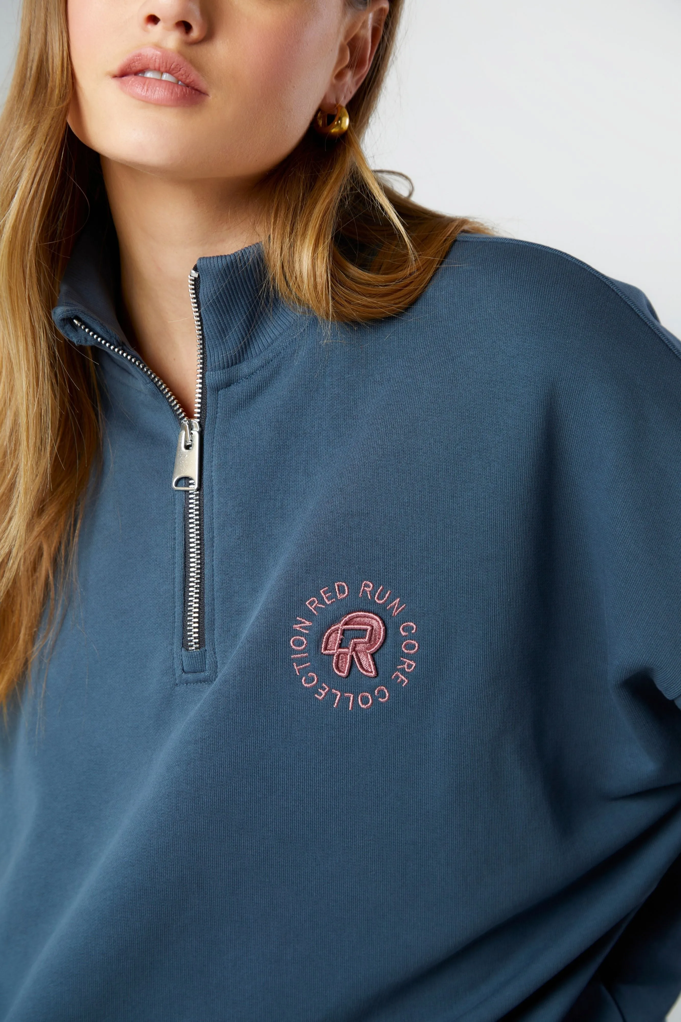 Red Run | Quarter Zip Jumper - Midnight sold by Sister & Co product image thumbnail 2