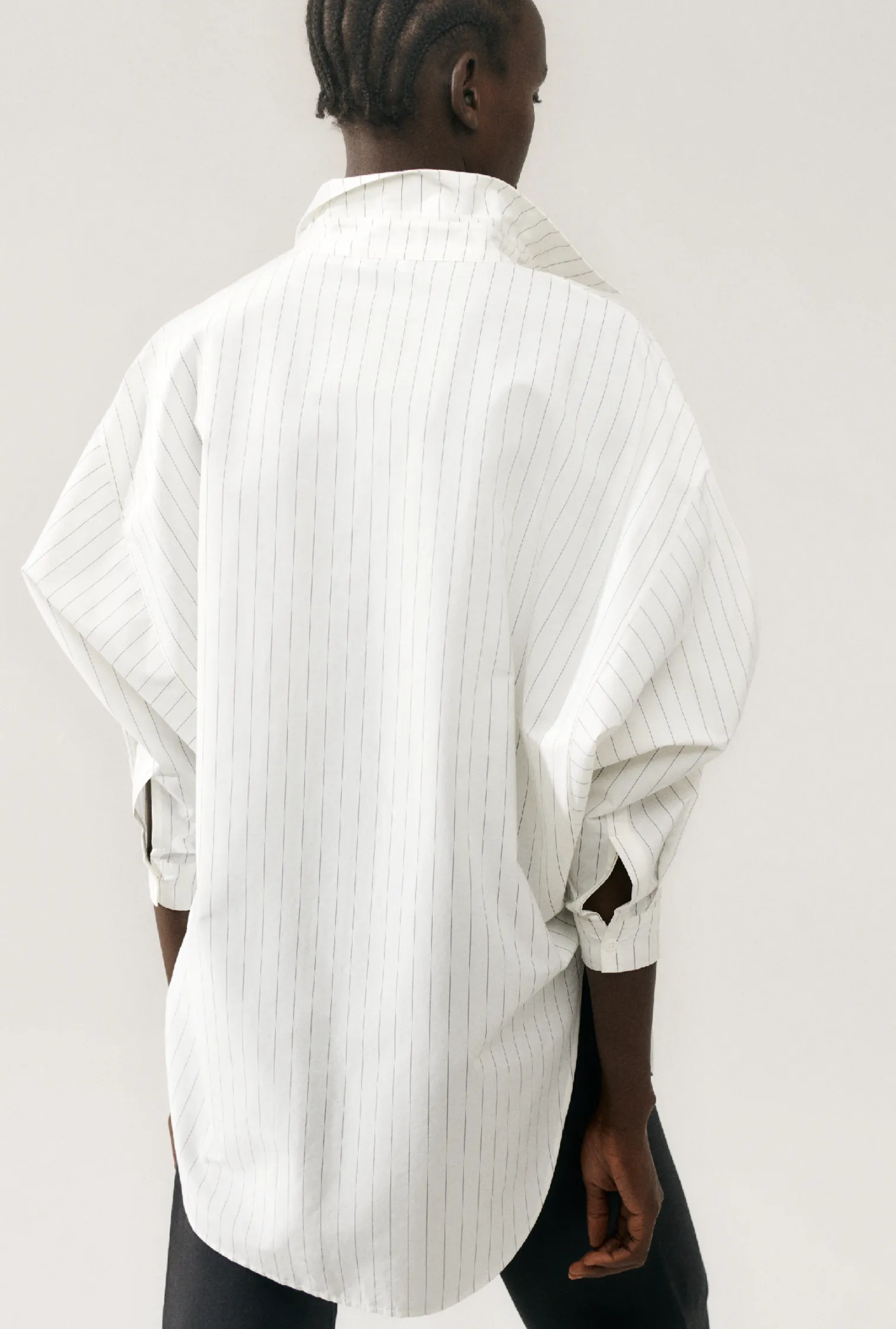 Silk Laundry | Boyfriend Shirt - White Pin Stripe sold by Sister & Co product image thumbnail 5