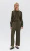 Assembly Label | Cotton Cashmere Lounge Wide Leg Pant - Pea Marle sold by Sister & Co
