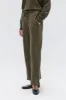 Assembly Label | Cotton Cashmere Lounge Wide Leg Pant - Pea Marle sold by Sister & Co