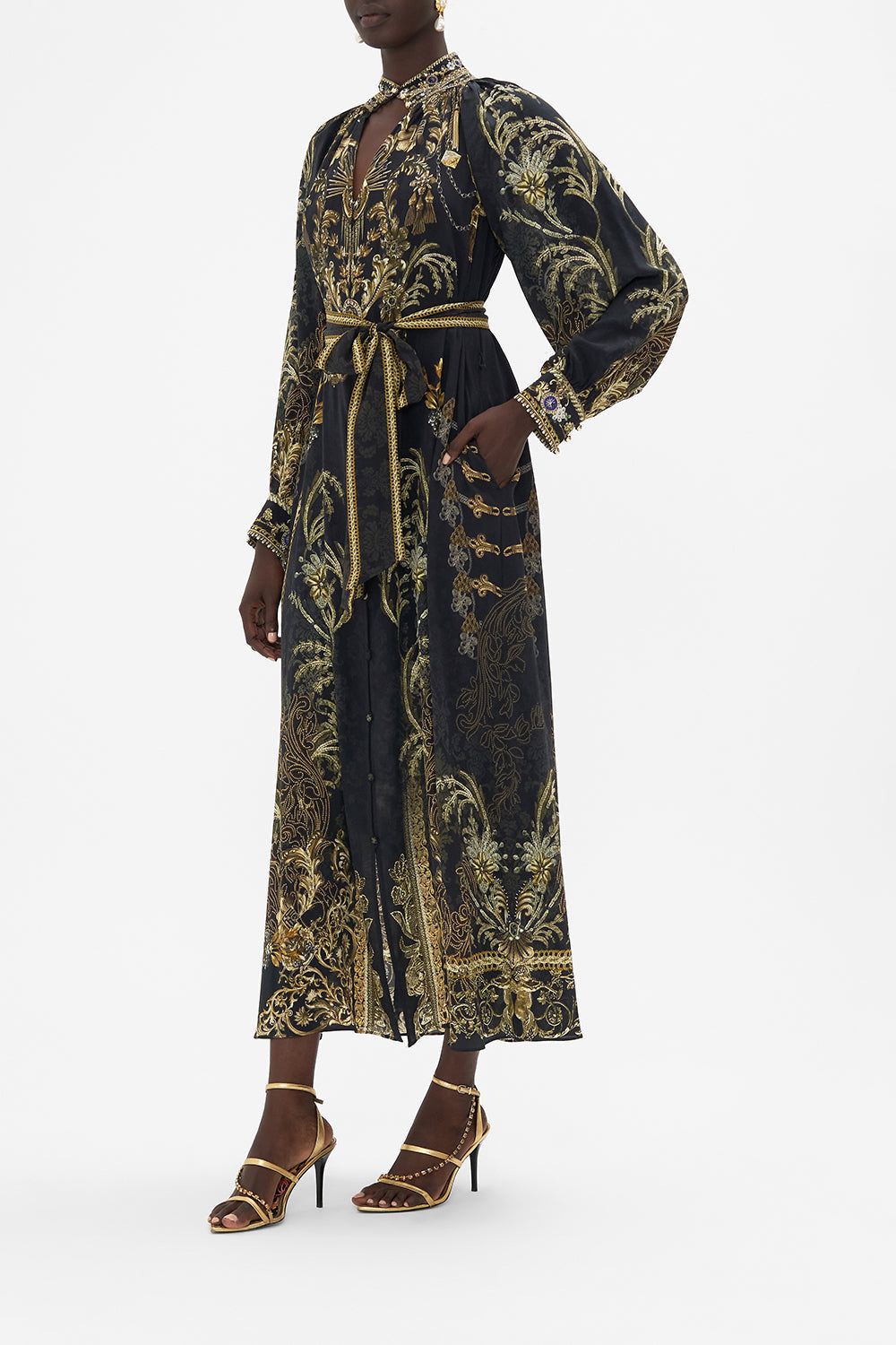 Camilla | Raglan Sleeve Midi Shirt Dress - The Night Is Noir sold by Sister & Co product image thumbnail 4