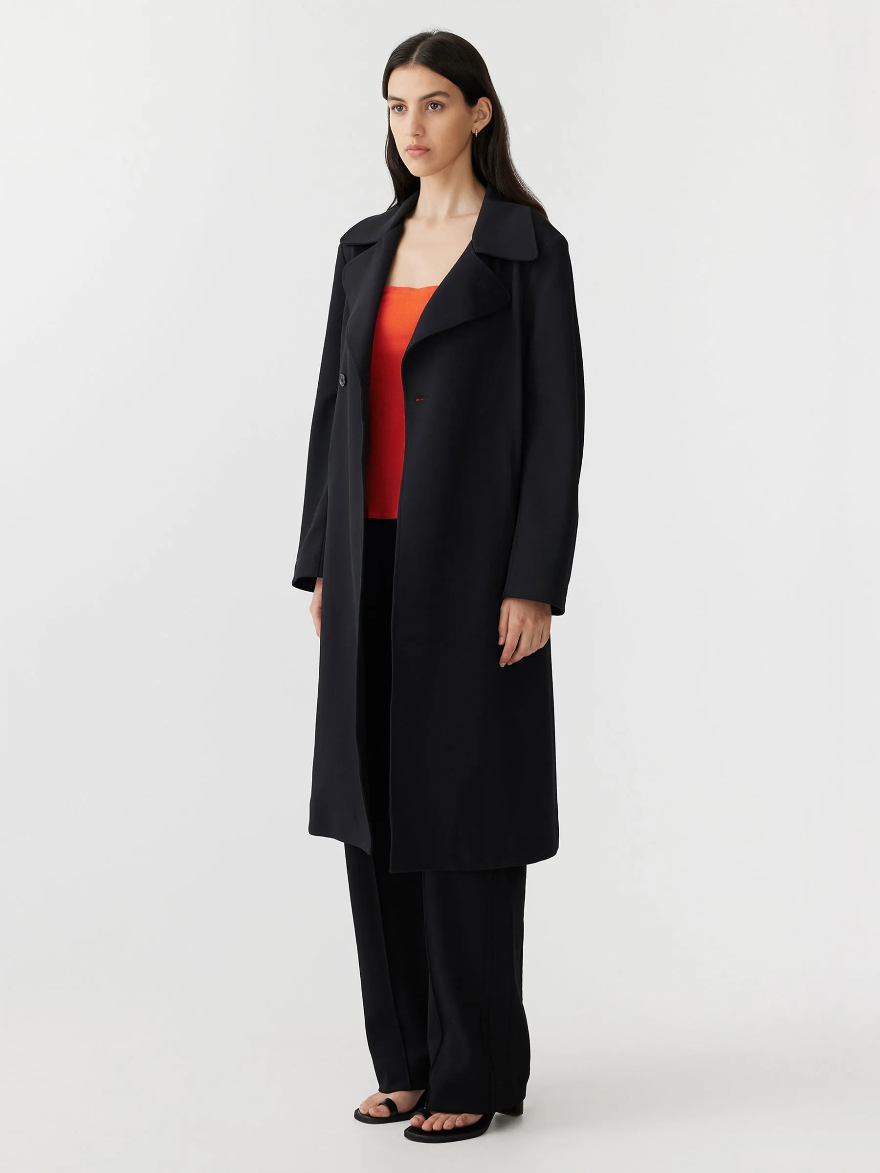 Bassike | Stretch Twill Trench Coat - Black sold by Sister & Co product image thumbnail 2