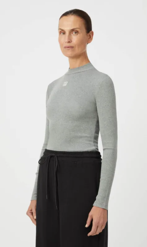 Camilla and Marc | Nora Rib Long Sleeve Top - Grey Marle sold by Sister & Co
