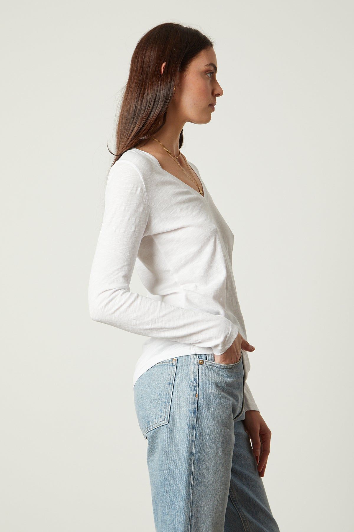 Velvet | Blaire Original Slub Tee - White sold by Sister & Co product image thumbnail 3