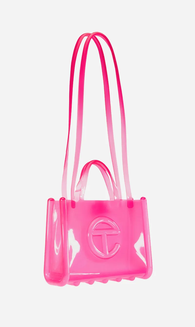Melissa x Telfar | Medium Jelly Shopper Bag - Clear Pink sold by Sister & Co