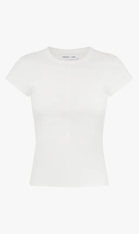 Assembly Label | Renn Organic Rib Tee - White sold by Sister & Co