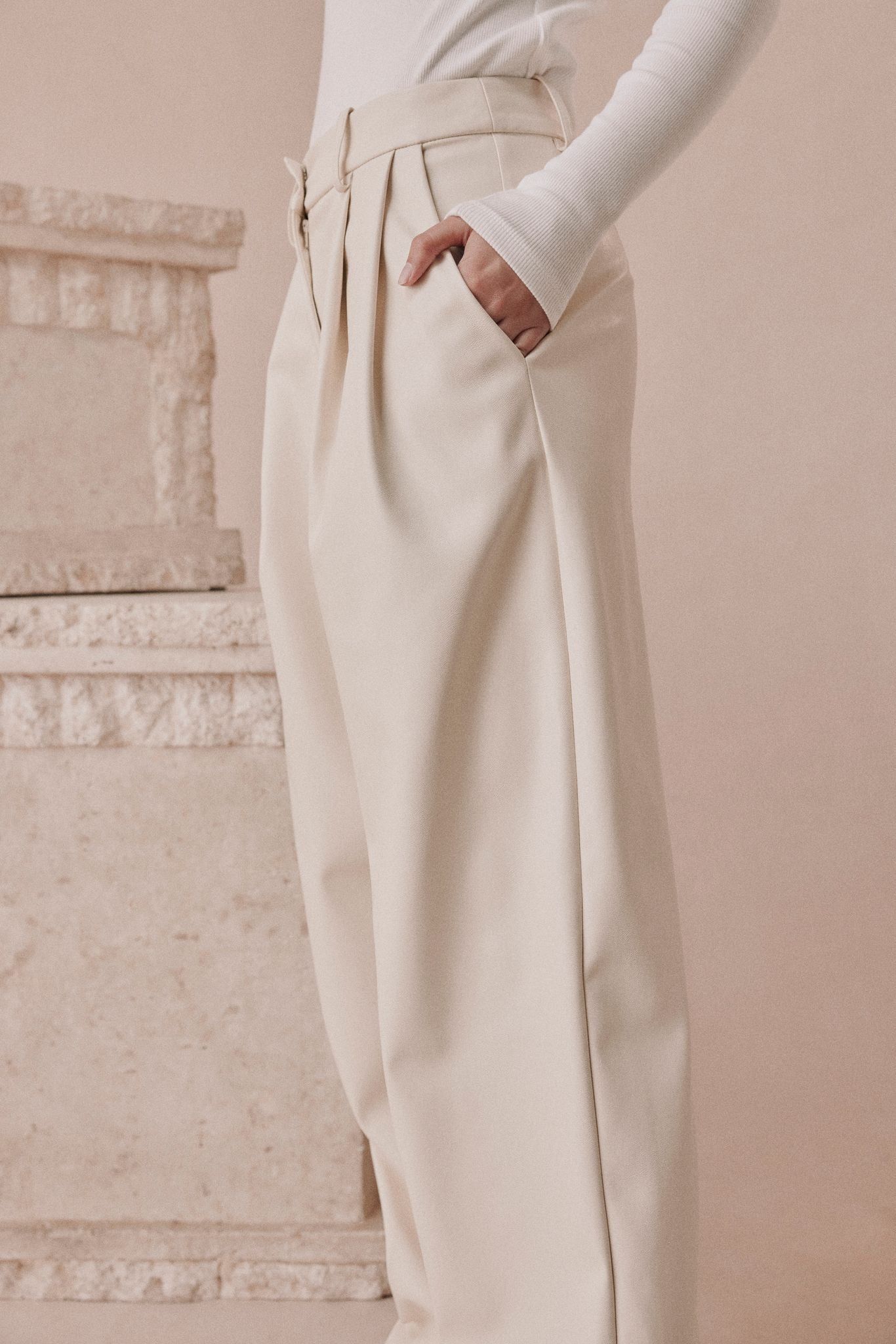 Caitlin Crisp | Freddie Pant - Cream sold by Sister & Co product image thumbnail 3