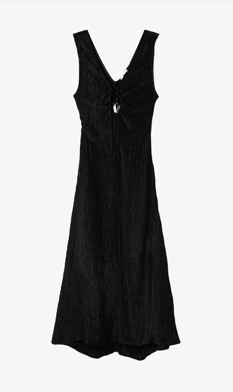 Silk Laundry | Crinkle Peek-A-Boo Dress - Black sold by Sister & Co