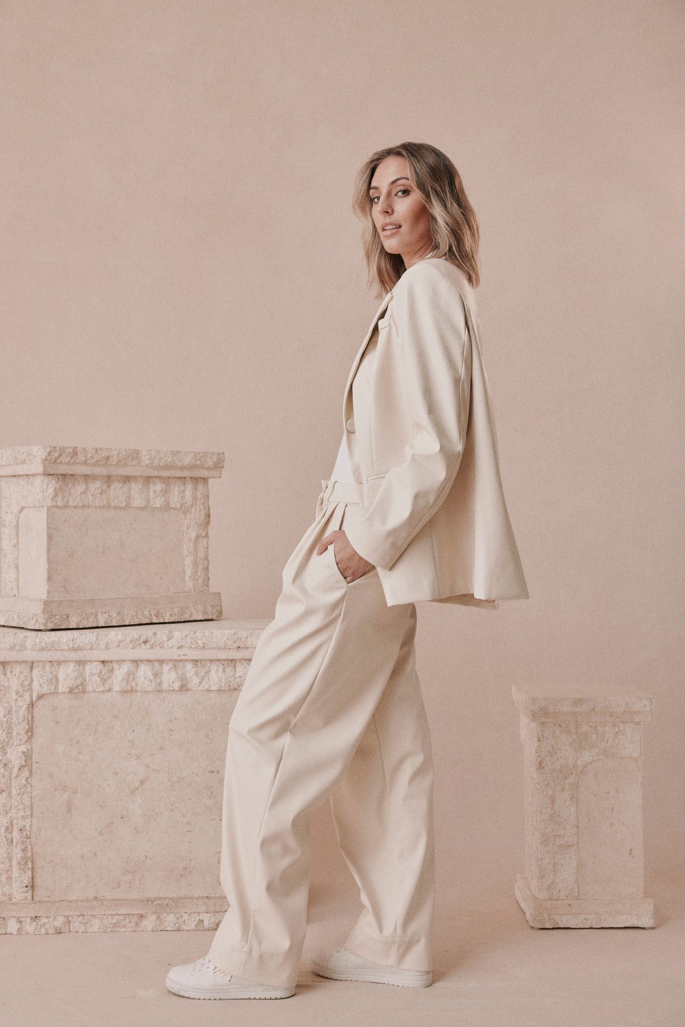 Caitlin Crisp | Freddie Pant - Cream sold by Sister & Co product image thumbnail 2