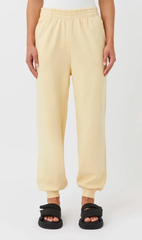 Camilla And Marc | Embroidered Monogram Track Pant - Flax sold by Sister & Co