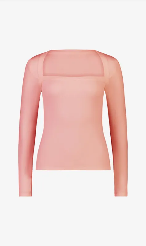 Caitlin Crisp | Martini Long  Sleeve Top - Coral sold by Sister & Co