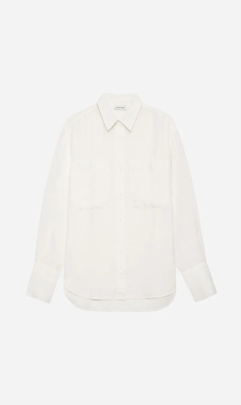 Anine Bing | Dante Shirt - Ivory sold by Sister & Co
